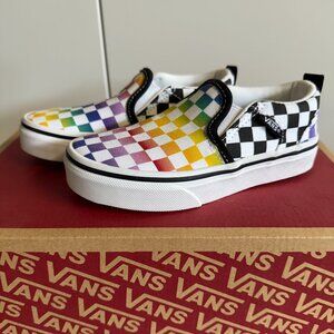 NEW! Vans Slip-On - Kids Size 11 - Rainbow Checkered